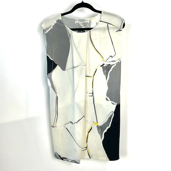 AllSaints Anais Torn Print Sleeveless Shift Dress - Picture 2 of 11